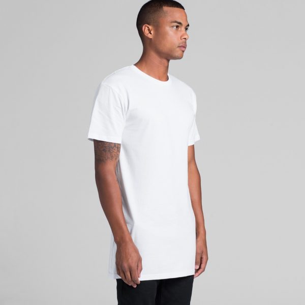 Mens AS Colour tall t-shirts in white.