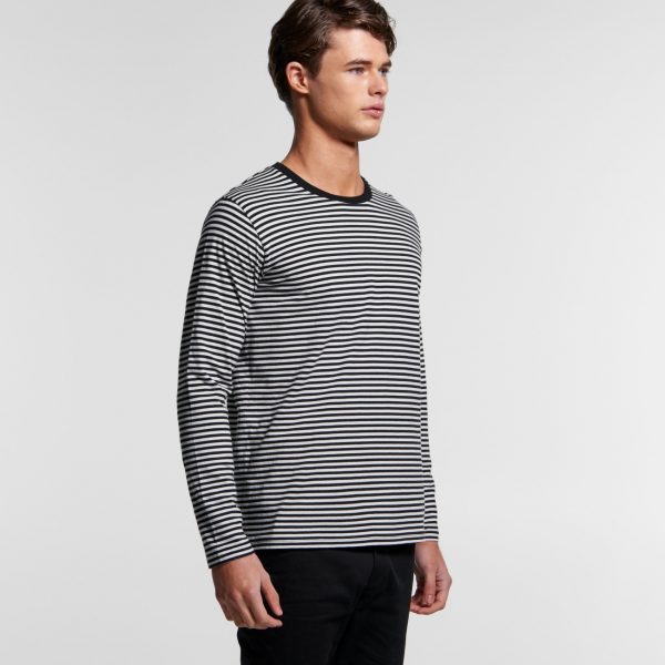 AS Colour Bowery Stripe long sleeve t-shirt 5061 in black and white.