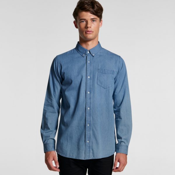 AS Colour 5409 blue denim shirt - mens blank shirts at Fifth Column printers.