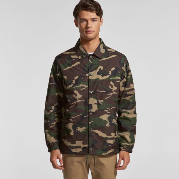 AS Colour 5520C Camo Coach jacket mens at Fifth Column printing and embroidery.