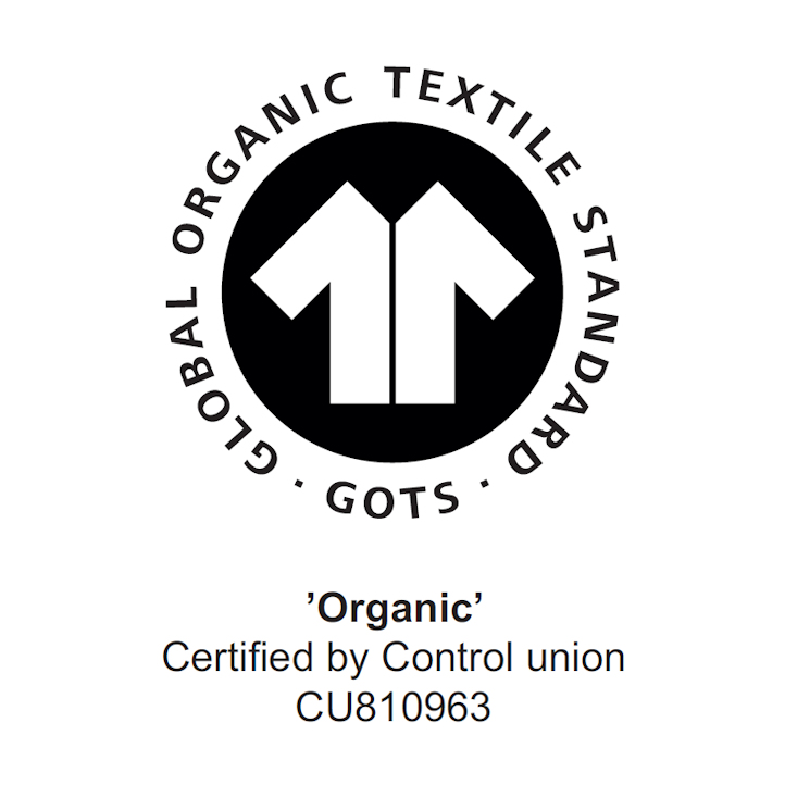 100% GOTS Organic Cotton