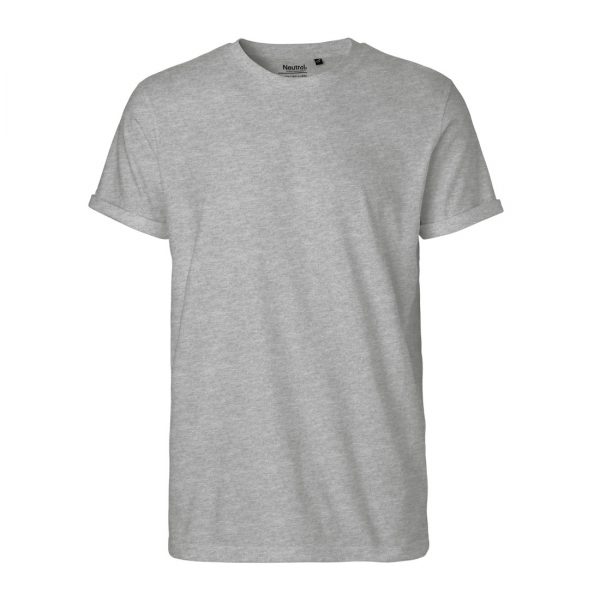 Neutral mens roll up sleeve t-shirt (O60012) in Sport Grey Melange.