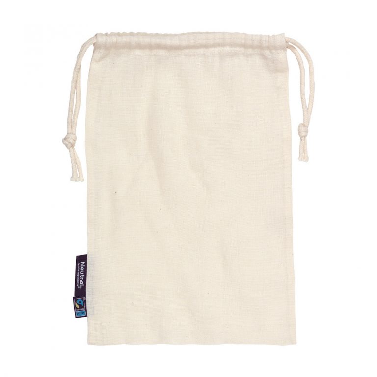 Neutral Cotton Drawstring Bag O95025 | Printing Organic Fifth Column