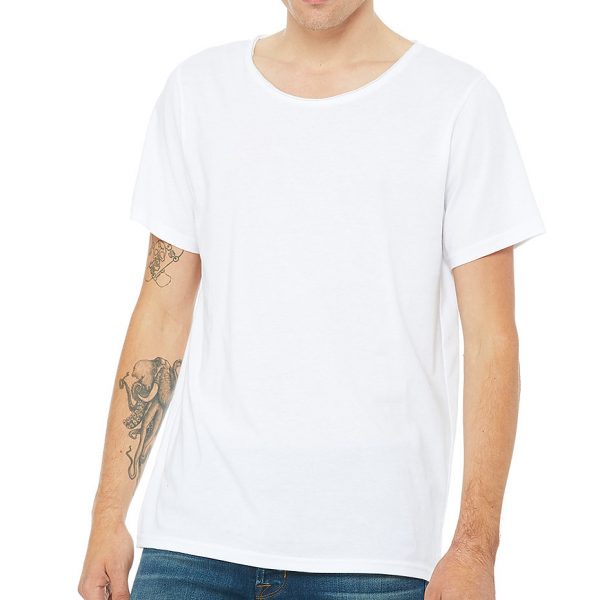 Bella and Canvas mens jersey raw neck tee 3014.
