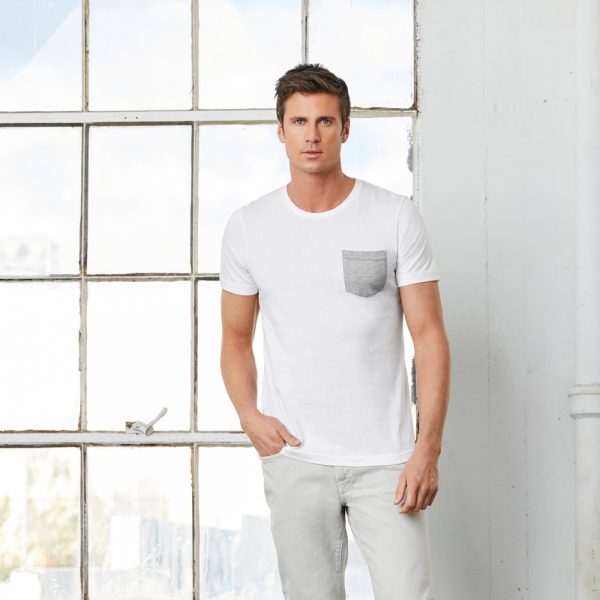 bella canvas 3021 mens jersey pocket tee