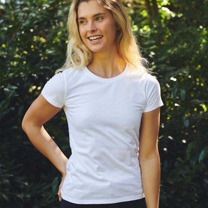 Ladies Tiger Cotton tee - eco-friendly fabrics printing.