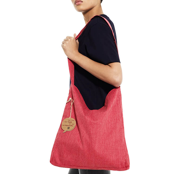 Image of Salvage Recycled Tote Sling Bag, one of the best organic tote bags for print and embroidery.