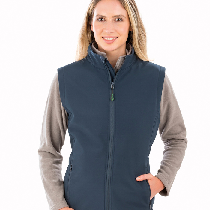 R902F women's 2-layer bodywarmer, part of the range of Result Genuine Recycled blank clothing.