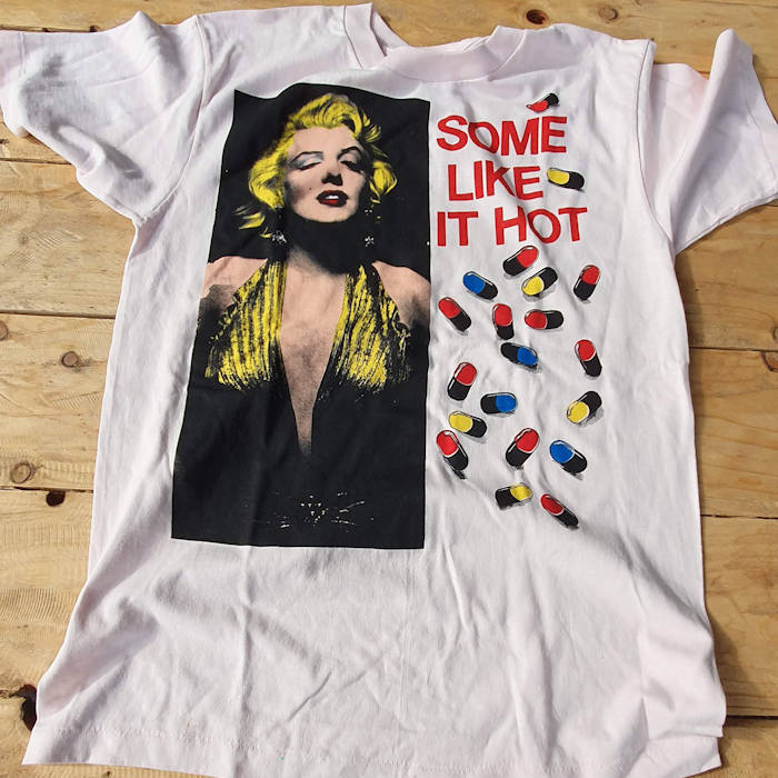 The Some Like it Hot Monroe tee - more vintage punk t-shirts from the Fifth Column vault.