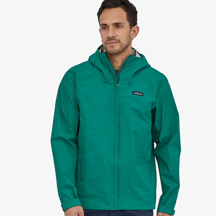 Waterproof and designed for dual branding: Men’s Patagonia Torrentshell Jacket.