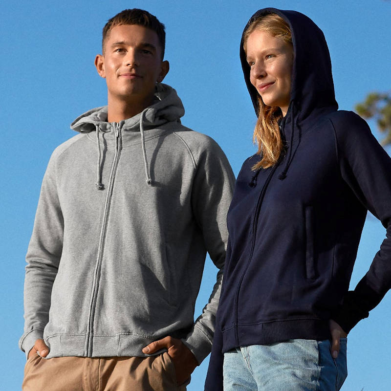 11 of the Best Hoodies to Print and Embroider - Neutral O63401 Hidden Zip Hoodie.