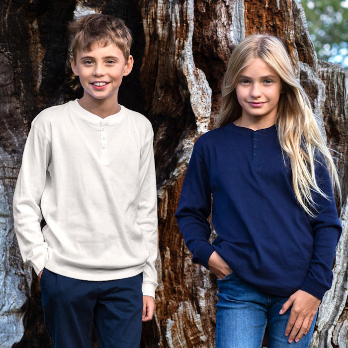 Neutral Kids Granddad T-Shirt - long sleeve organic t shirts that can be customised.