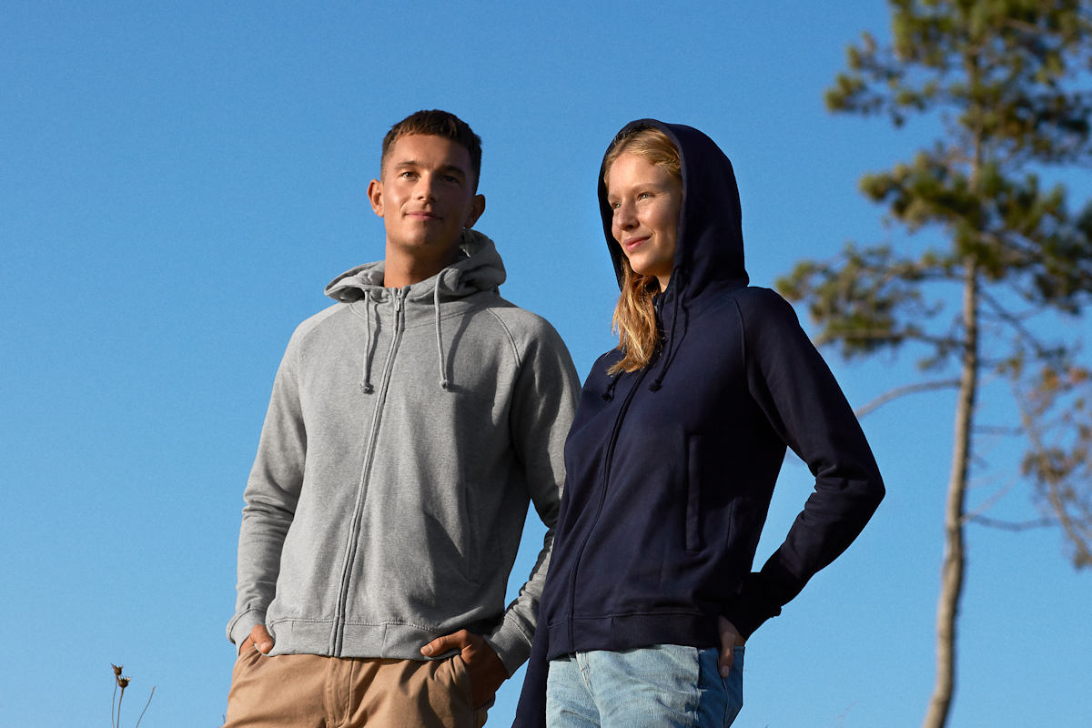 Plain Neutral Certified Responsibility hoodies for custom printing and embroidery.
