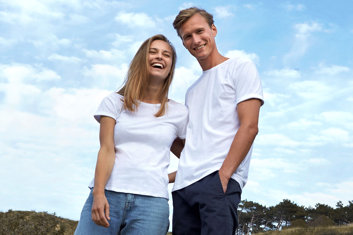 Neutral Certified Responsibility plain t shirts for custom printing and embroidery at Fifth Column.
