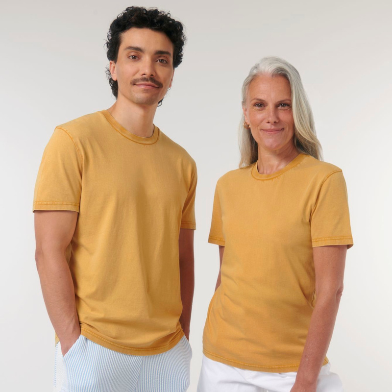 G Dyed Gold Ochre, new colours in the Stanley Stella 2023 Spring Summer collection.