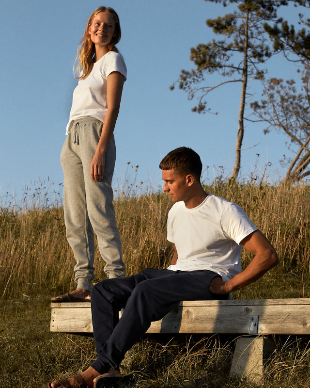 Neutral Cuff Sweatpants - best organic joggers for printing and embroidery.