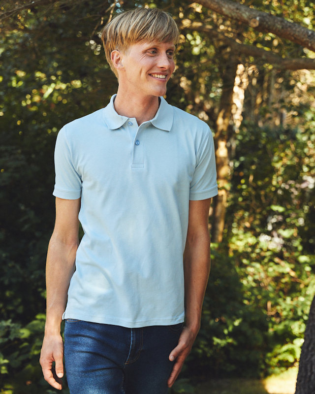 Neutral Classic Polo Shirt - Best Organic Polo Shirts for Personalisation.
