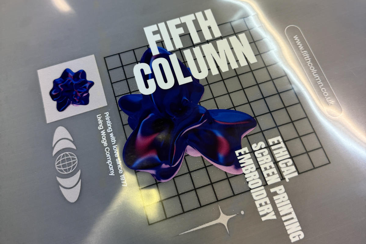 Direct to Film (DTF) Printing - Customisation Services from Fifth Column, London printers.